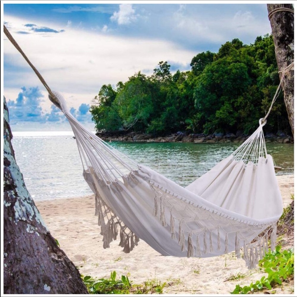Boho Large Brazilian Fringed Macramé Hammock
